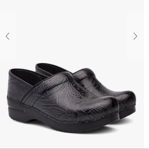 Dansko’s black with imprint